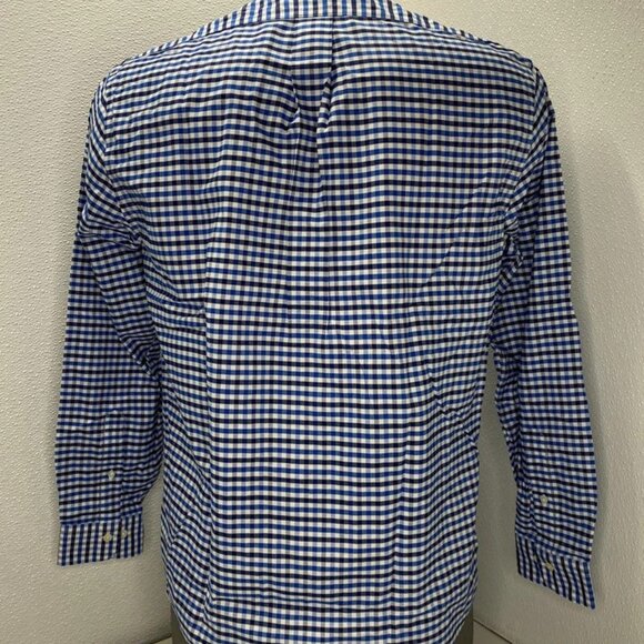 NEW BROOKS BROTHERS Oxford Polo Button-Down Shirt – Blue/Multi Check – Size M - Picture 7 of 10